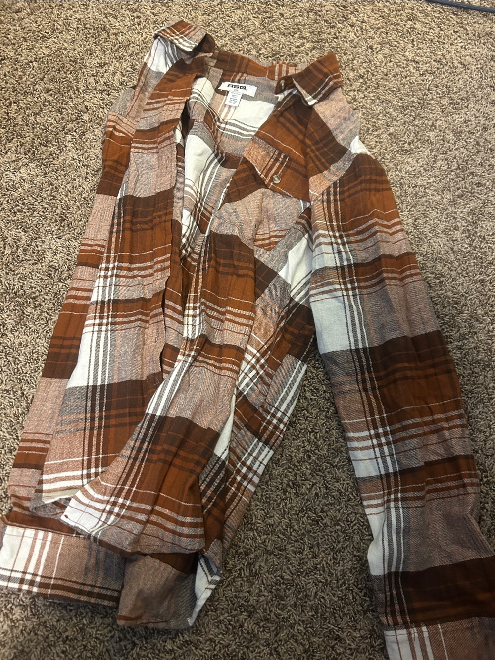 RSQ Brown and Cream flannel